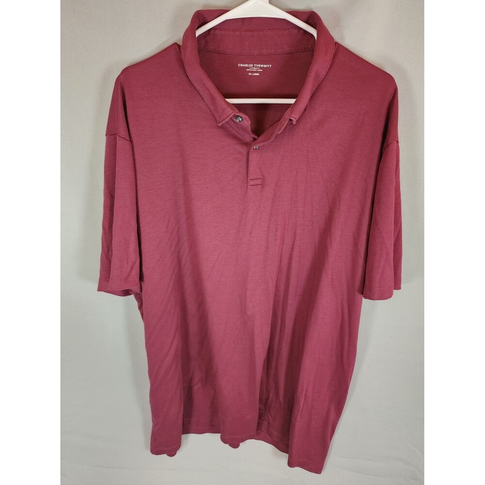 Charles Tyrwhitt Short-Sleeve Polo in Wine